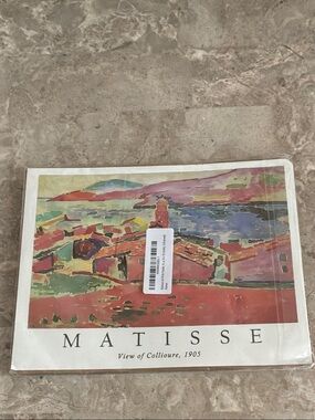 Matisse Multicolor Coastal Landscape Print with Red, Green, Blue, Pink Hues